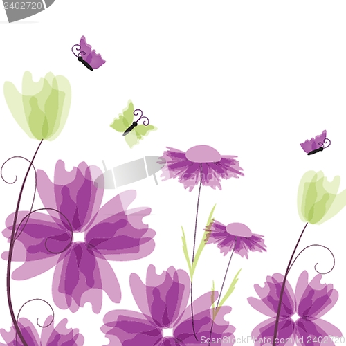 Image of Floral pattern in autumn colors