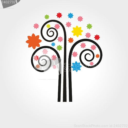Image of Illustration of beautiful spring background