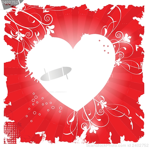 Image of Cute vector background with vintage hearts