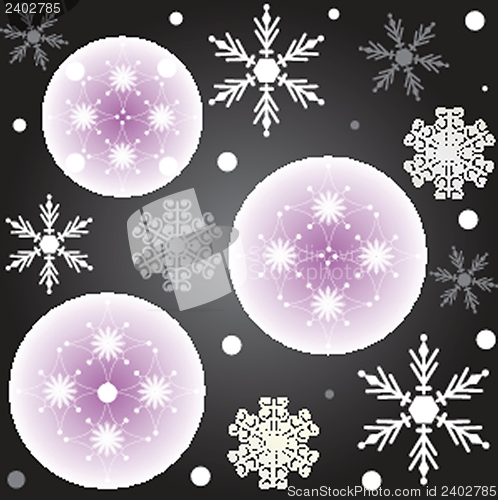 Image of Christmas card with holiday elements.