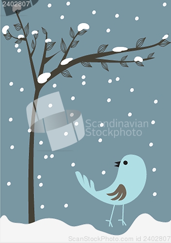 Image of Christmas card with holiday elements.