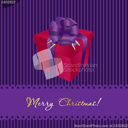 Image of Christmas card with holiday elements.