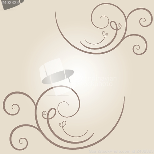 Image of Vintage vector frame on  beautiful background