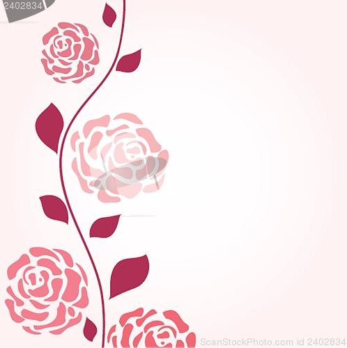 Image of Retro card with vintage rose