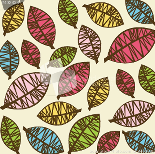 Image of Floral seamless pattern in autumn colors