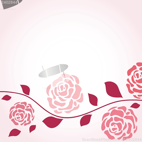 Image of Retro card with vintage rose