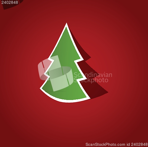 Image of Christmas background with Christmas tree, vector illustration.