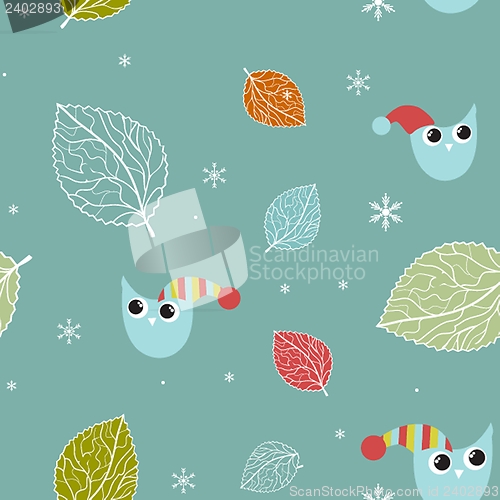 Image of Vintage seamless background with birds