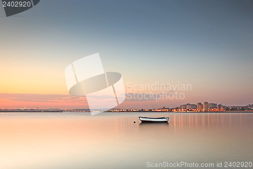 Image of Autumn sunset on the Tejo river.