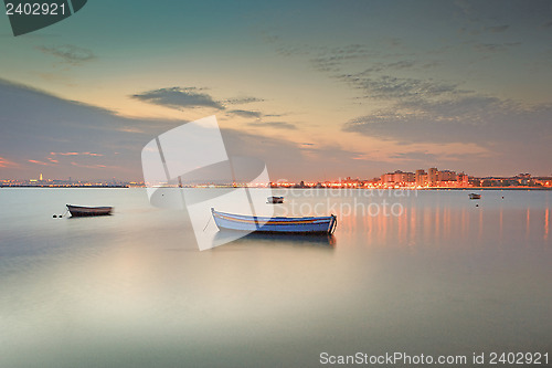Image of Sunset on the Tejo river.