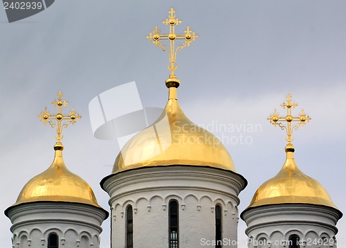 Image of Orthodox church with golden domes
