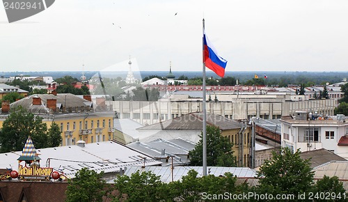 Image of Russian flag on the background