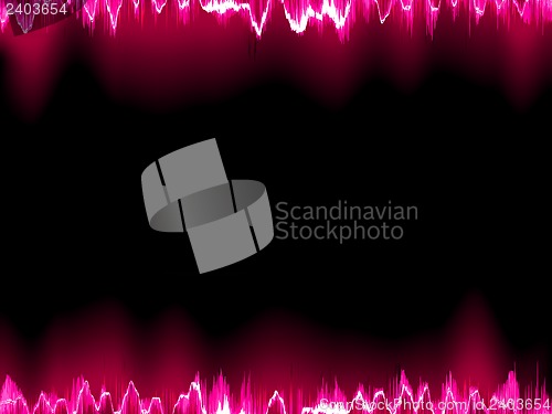 Image of Sound waves oscillating on black. EPS 10