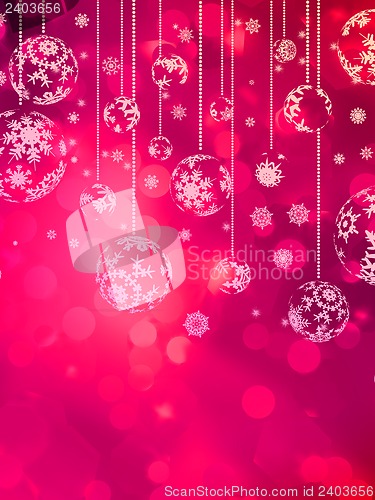 Image of Christmas background with baubles. EPS 10