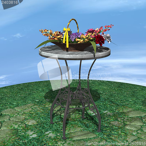 Image of Basket of Flowers