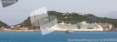 Image of ST MARTIN, ANTILLES - JULY 22, 2013: Cruise ship Jewel of the Se