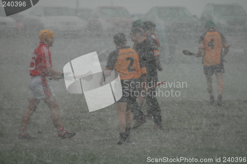 Image of hurling in snow