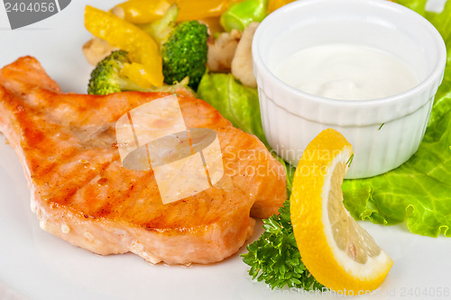 Image of salmon steak