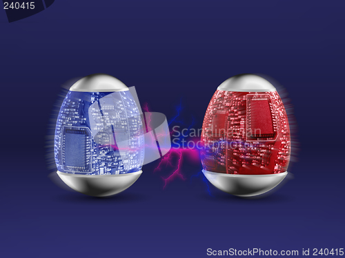 Image of hi technology Easter eggs