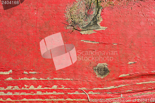 Image of old red plank
