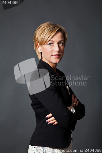 Image of Woman standing shot in studio