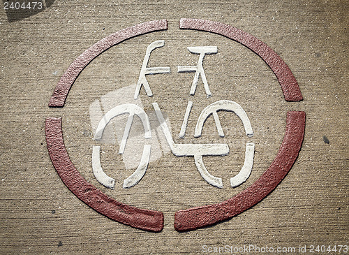 Image of marked bike lane on the road