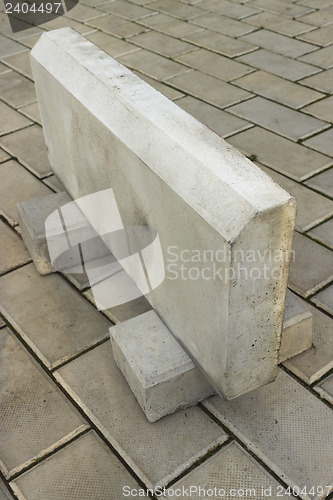 Image of Large curb stone is made of concrete