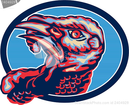 Image of Wild Turkey Head Retro