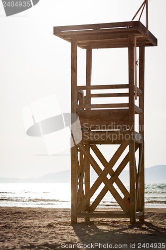 Image of liguard house in arenal mallorca beach sunset