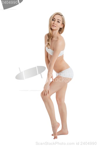 Image of attractive slim woman body healthy isolated