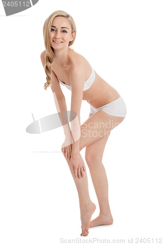 Image of attractive slim woman body healthy isolated