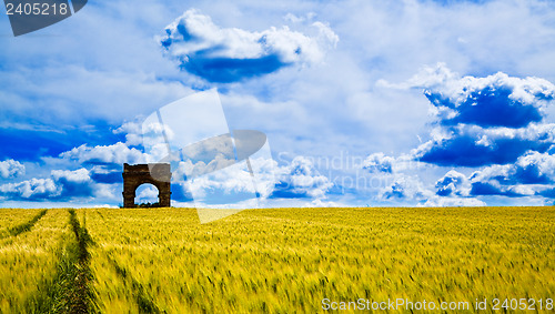 Image of Wheat Fields with ruin