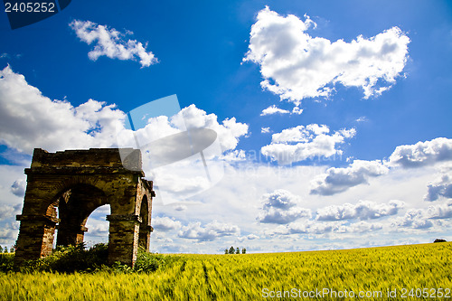 Image of Wheat Fields with ruin