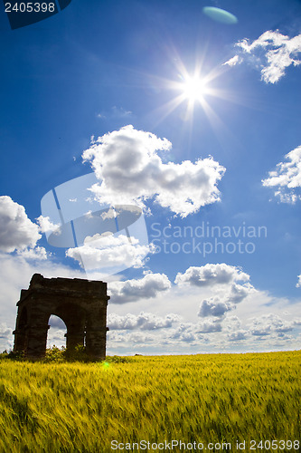 Image of Wheat Fields with ruin