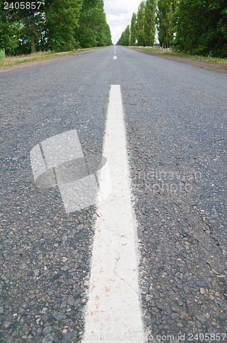 Image of white line on asphalt