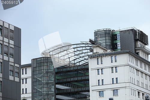 Image of Modern building with skywalks