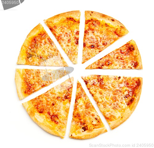 Image of four cheese pizza