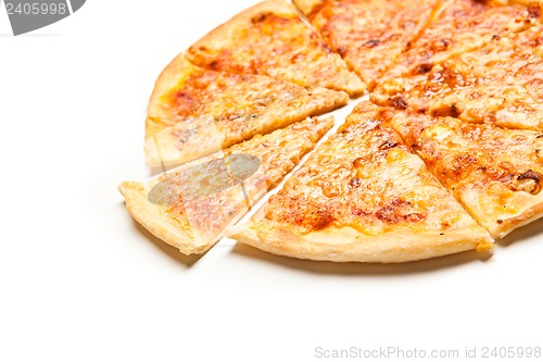 Image of four cheese pizza