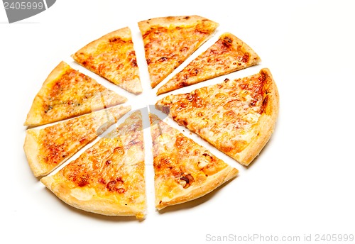 Image of four cheese pizza