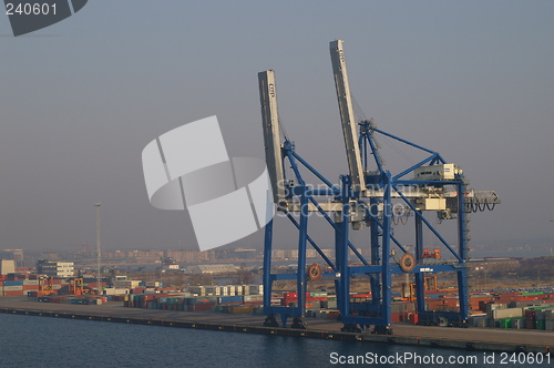 Image of Cranes in Copenhagen harbor