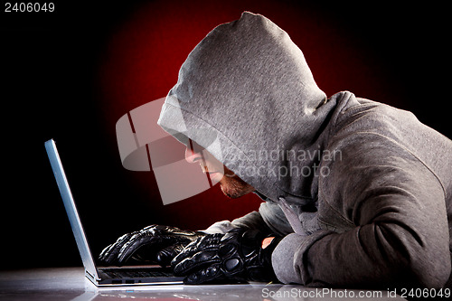 Image of Hacker with laptop