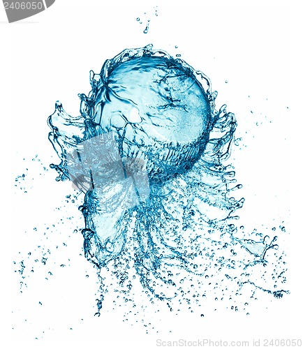 Image of splash water ball isolated