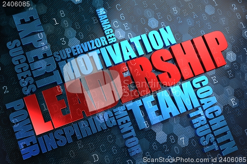 Image of Leadership. Wordcloud Concept.