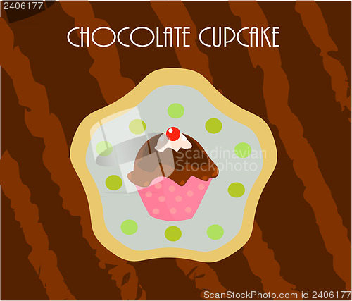 Image of Cupcake chocolate card