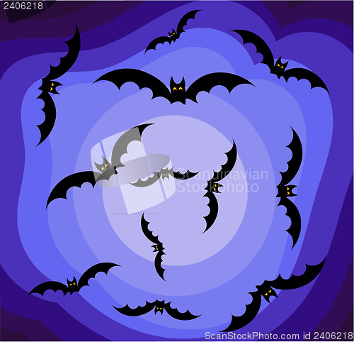 Image of Halloween sky vector