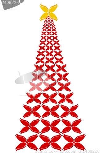 Image of Christmas red tree