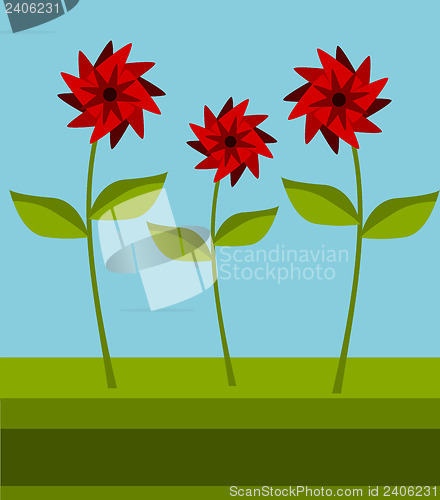 Image of Red flowers