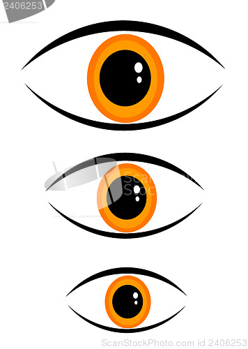 Image of Three orange eyes