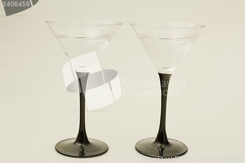 Image of Wine glasses still life.