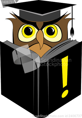 Image of Wise owl reading book